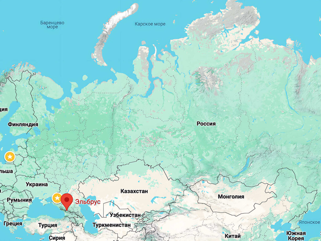 Elbrus on the map 1